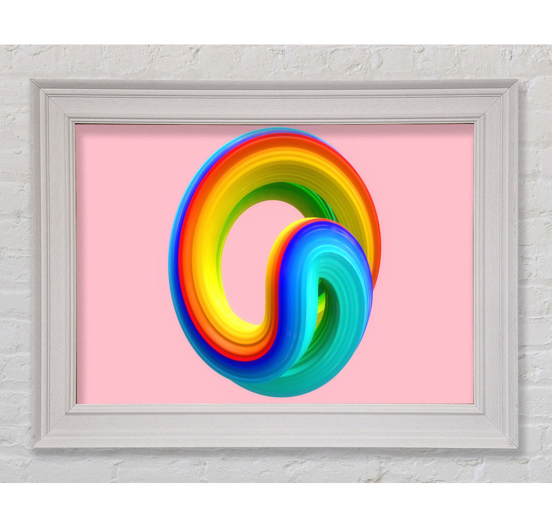 Gerahmtes Leinwandbild The Rainbow Swirl Paste