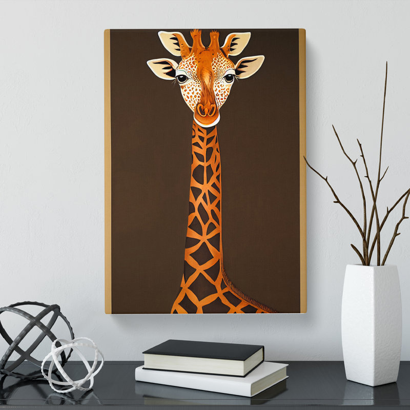 Giraffe Indian - Wrapped Canvas, 60cm H x 40cm W x 3cm D