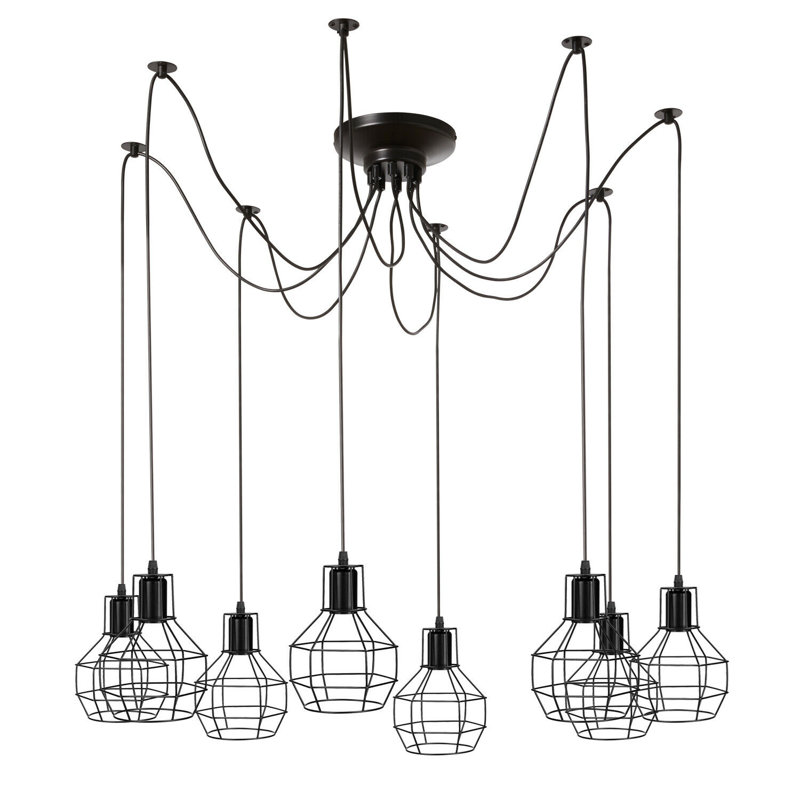 Seger 8 - Light Cluster Pendant, Black