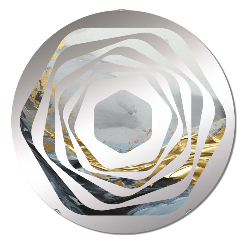 Biftu - Miroir décoratif Amorphe, 23,6 po x 23,6 po