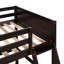 Lit mezzanine simple en bois massif avec échelle, espresso
