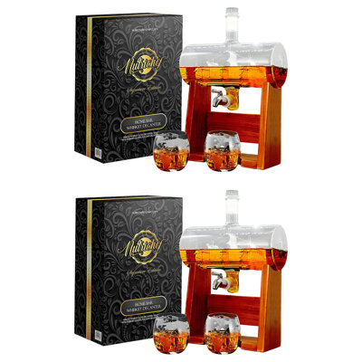 Glass 4 - Piece Wine Decanter Set