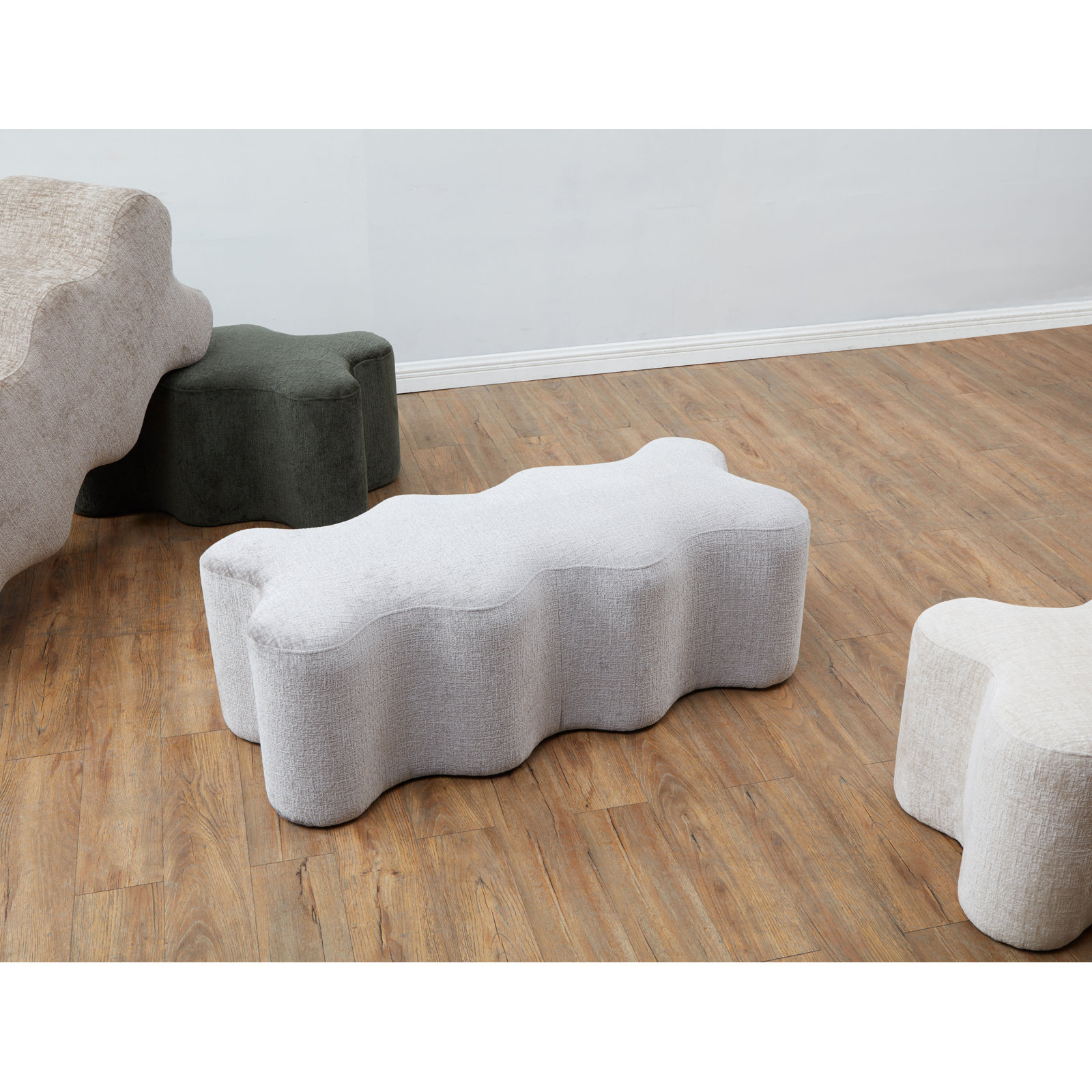 Sellma 48" Bedroom Bench, Dark Green Chenille