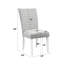 Chaise d'appoint élastiquée en velours et finition brillante élisaveta