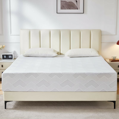 Matelas pour grand lit moyen en mousse à mémoire de forme en gel rafraîchissant Cloudlet de 12 pouces dans une boîte pour soulager la pression, certifié Certipur-US, sans fibre de verre, isolant de mouvement, housse lavable amovible