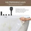 Baignoire de trempage autoportante de 59 po en acrylique avec robinet et douche à main, conception tout-en-un pour une installation sans effort