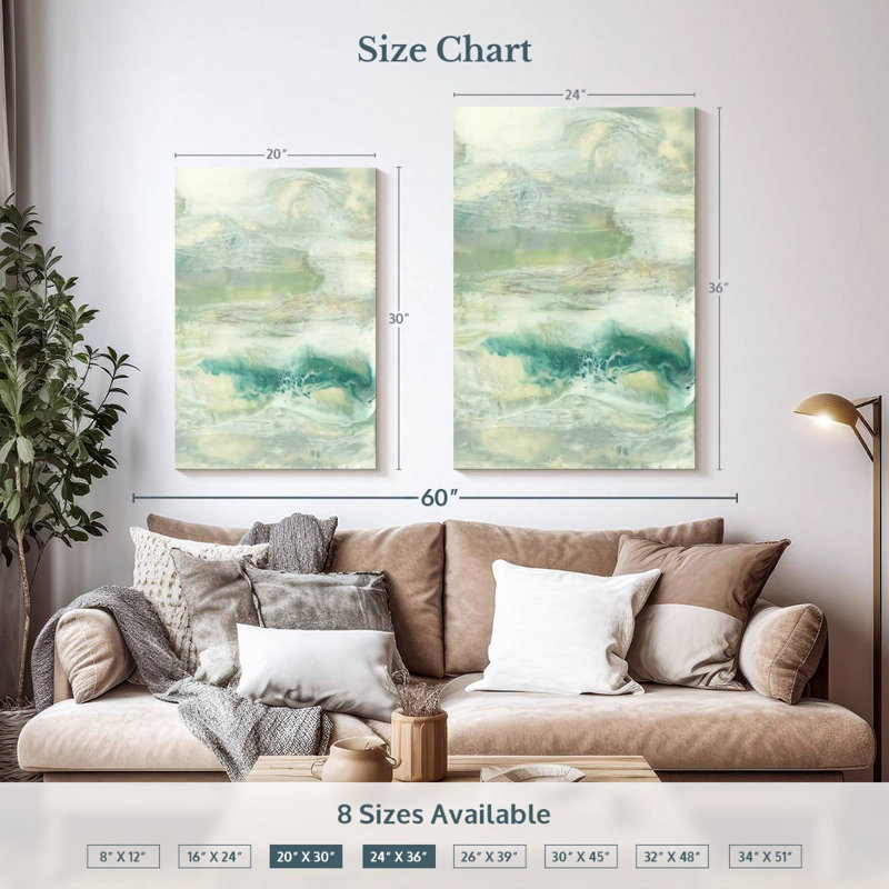 Avery Serene Seafoam I, H 36 po x l 24 po