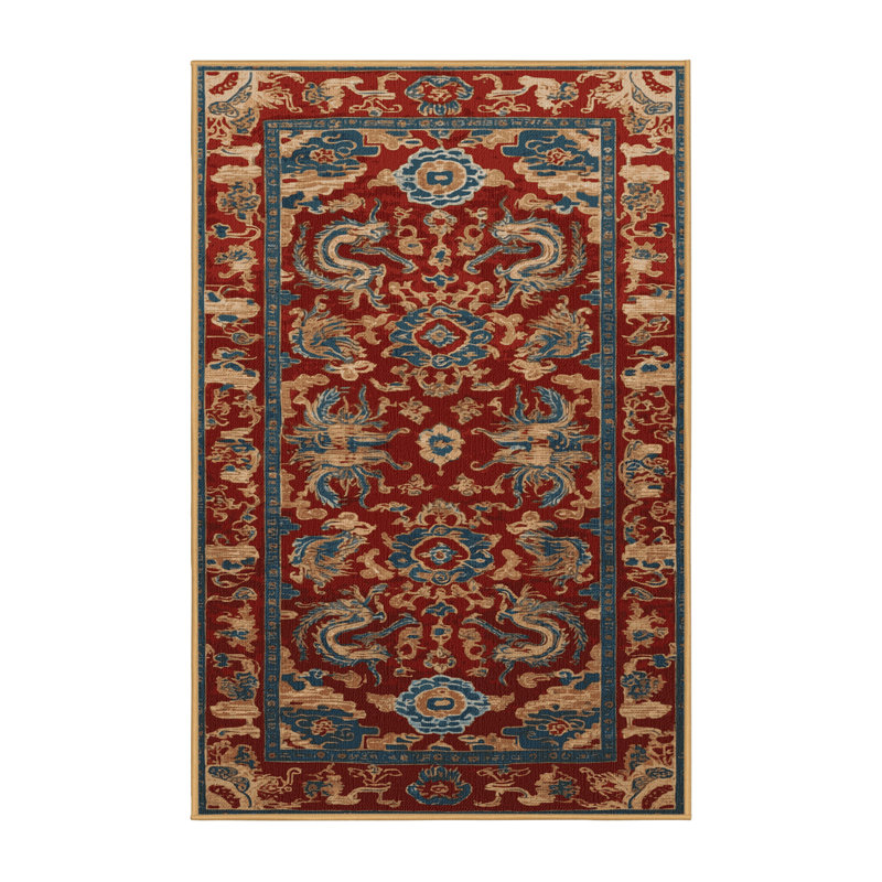 Washable Mandarin Fruits Area Rug, Rectangle 5' x 8'