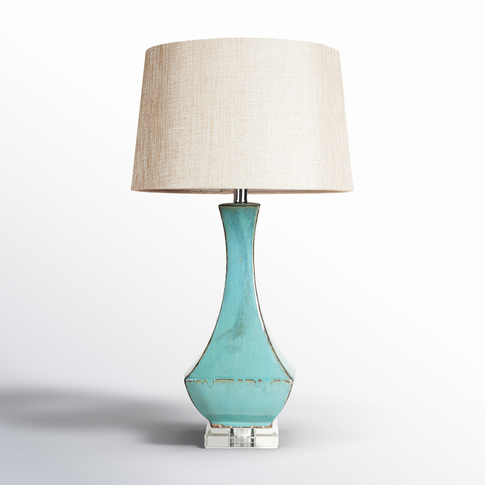 Sterling Ceramic Table Lamp, Turquoise
