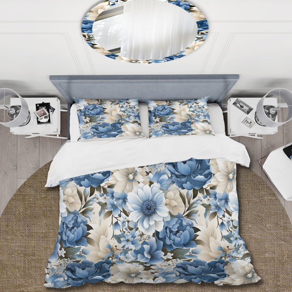 East Urban Home Macced Floral Duvet Cover Set | Wayfair