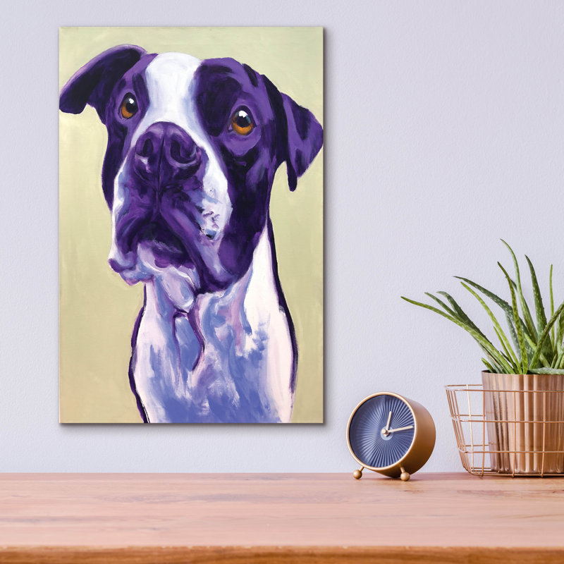 «Pit Bull - David» par Dawg Painter, H 16 po x l 12 po x P 0,13 po