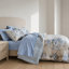 Ensemble de 7 pièces à motif floral grand format 7 pièces, beige / bleu-136228994-136228990