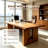 Solid Wood Desk – Rectangular Computer Desk for Home and Office-1652332617