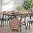 Walnut & Black Finish Dining Table