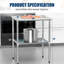 Table de travail en acier inoxydable avec tablettes réglables - convient à un usage hôtelier et extérieur
