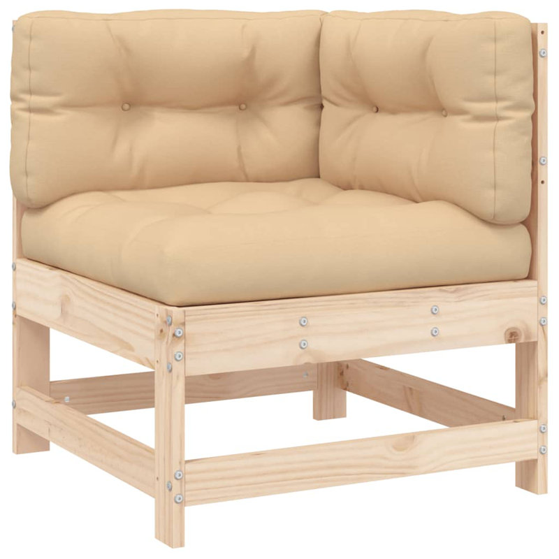 Canapé de coin Auzair Millwood Pines, Beige, Brun