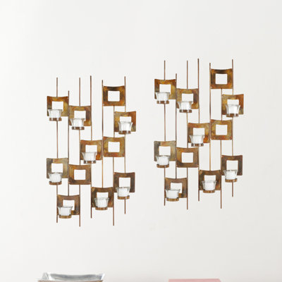 27.5 " Glass Votive and Wall Sconce