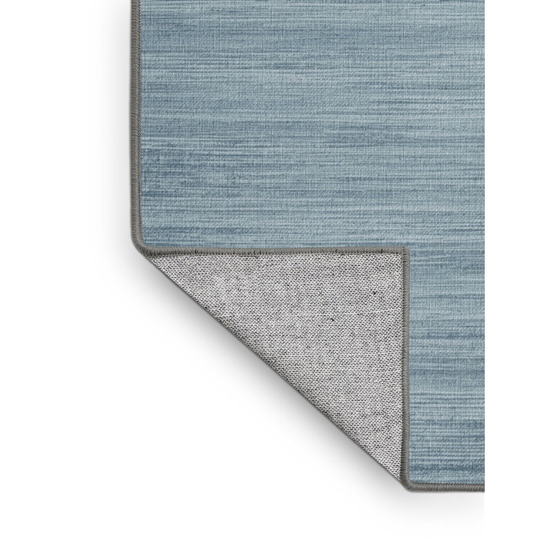 Machine Washable Solid Gray Area Rug, Rectangle 6' x 9'