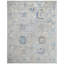 Hand Knotted Wool Area Rug in Silver