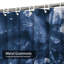 Rideau de douche bleu à motif abstrait en marbre avec 12 crochets-1963127247