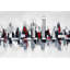 Art urbain sur toile gris et rouge - villes noires-120128355