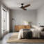 Le ventilateur de plafond noir intérieur / extérieur 60 po avec télécommande et moteur réversible Collins fonctionne avec Alexa, Google Home et Bond Home Action de Visual Comfort Fan-25984748-36806334-25984751