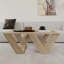 Aiysha Cross Legs Coffee Table-1847822788