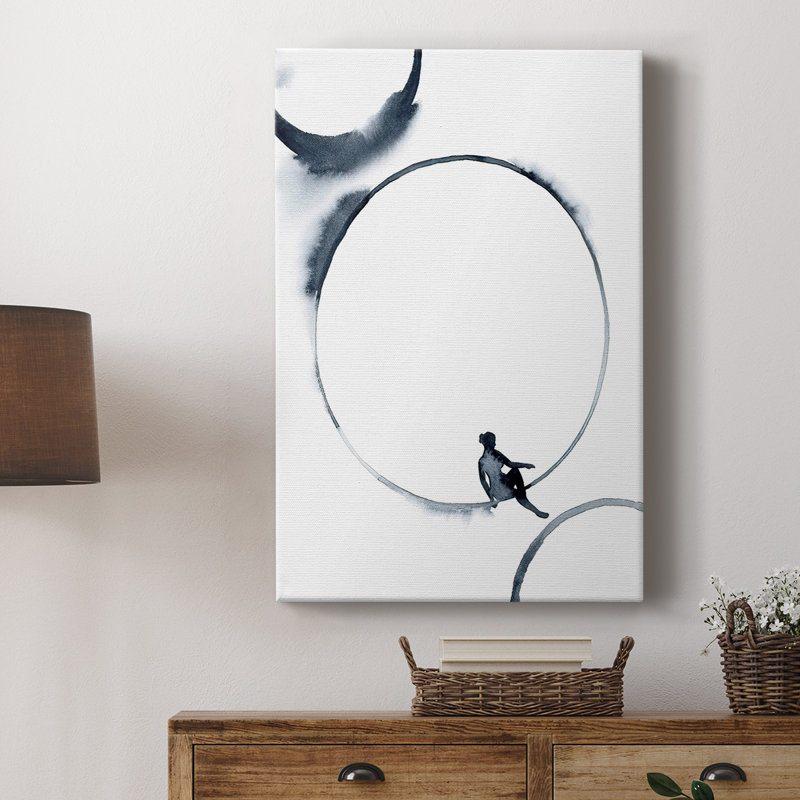 Femme dans la lune I - galerie Cavas sur mesure, H 18 po x l 12 po