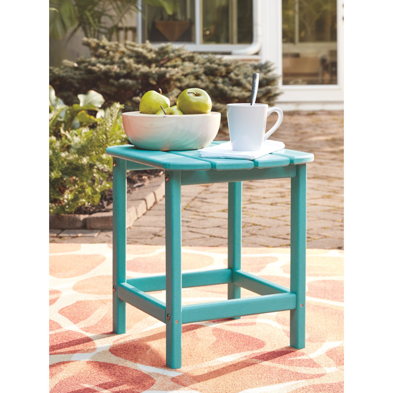 Table d'appoint en plastique Emory, Turquoise