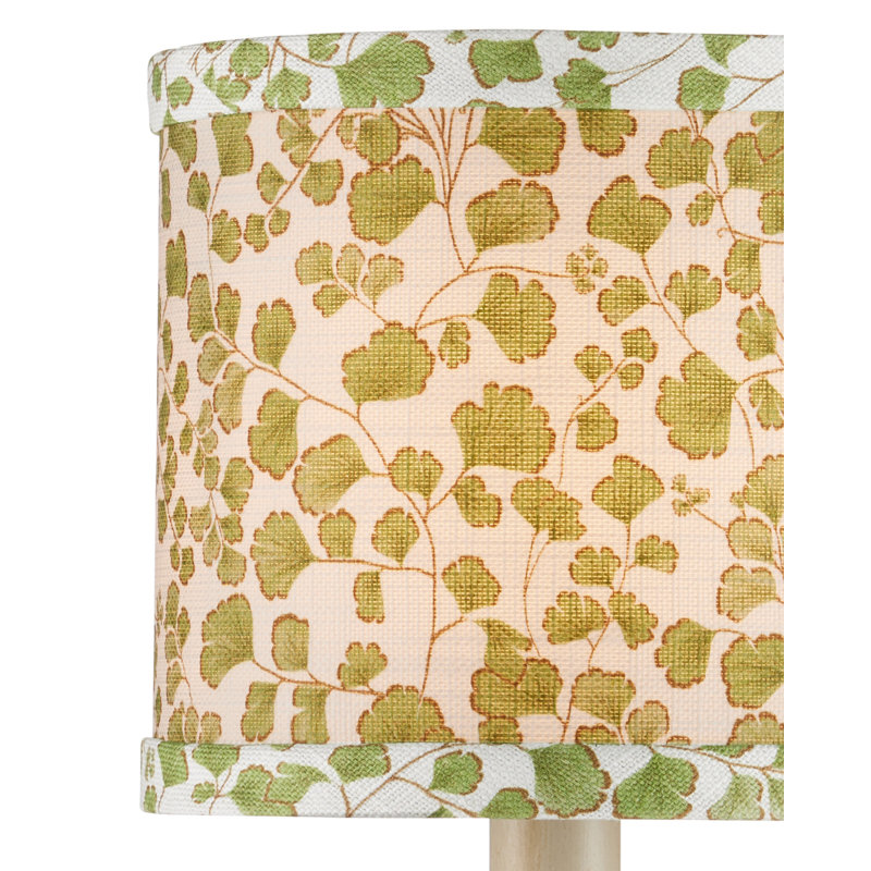Fougère Maiden - abat-jour tambour - vert, ivoire, Green, Ivory