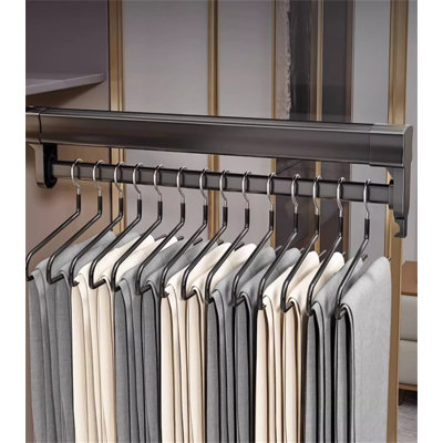 Porte-pantalons rétractable avec rail coulissant