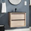 Meuble-lavabo mural simple 24 po avec comptoir en céramique Klaine-339328785