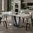 Modern Rectangular Faux Marble Dining Table Set-105507787