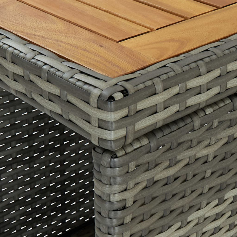 Sabato Rattan Bar Table, Grey