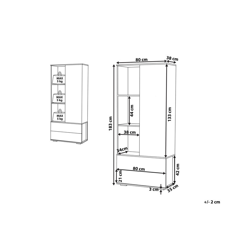 Counts 183cm H x 80cm W Standard Bookcase