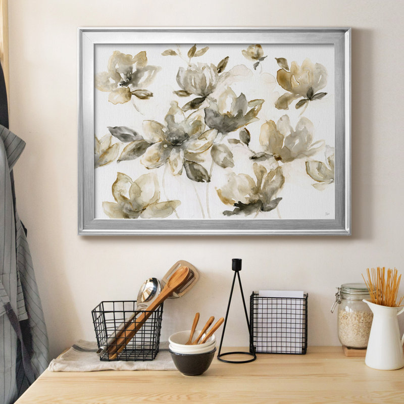 Natures Dance - peinture encadrée, H 22,5 po x l 30,5 po x P 1,5 po, Toile avec cadre argenté