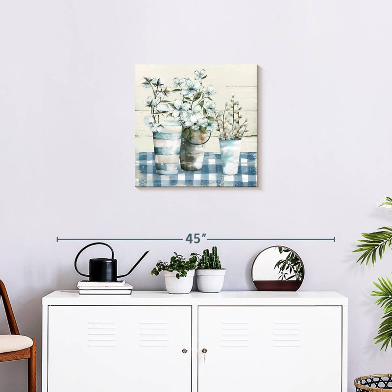 Harnek Gingham Blues, 20" H x 20" W