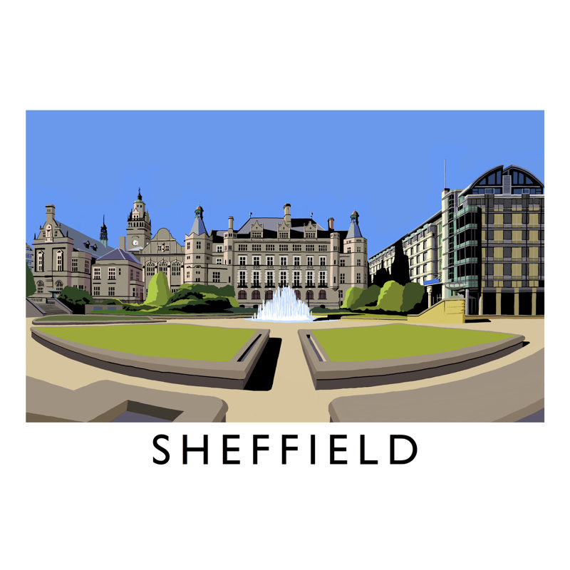 'Sheffield' by Richard O'Neil - Print, 30 cm H x 40 cm W x 1 cm D, No Frame