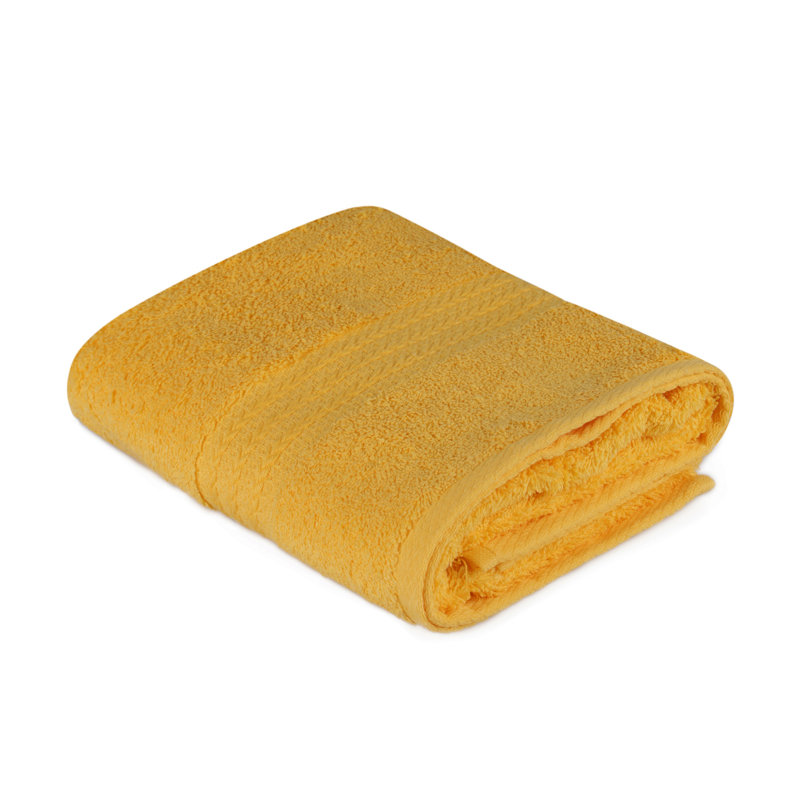 Premium Dark Yellow Hand Towel, 100% Cotton, 19.7 x 35.4 inches | 500 g/m² for Superior Absorbency | Machine Washable at 104°F | Soft and Durable, Ideal for Home, Spa, or Gym Use, Luxurious Comfort