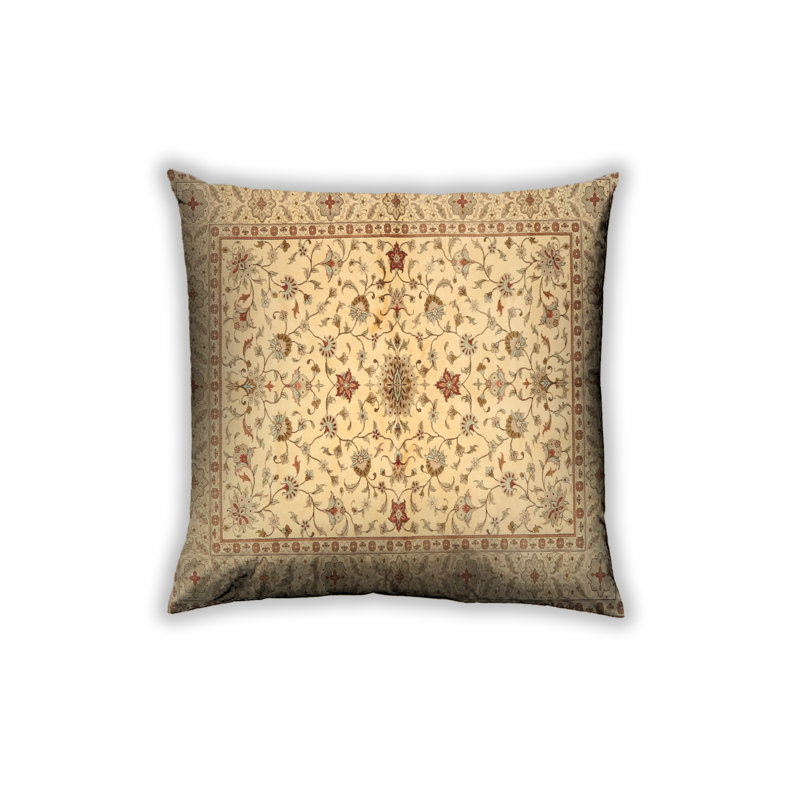 Floral Throw Pillow, Synthetic