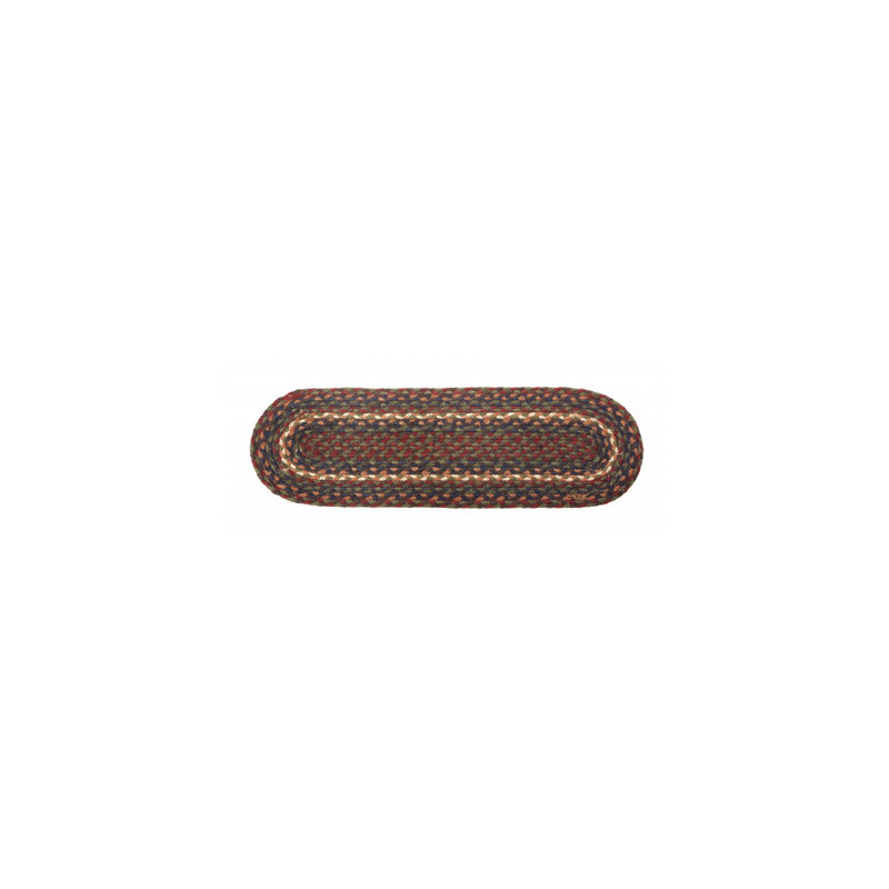 Tapis d'escalier brun foncé tressé Wautoma