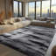 Tapis moelleux moderne et moelleux pour l'intérieur, lavable et antidérapant-112318066
