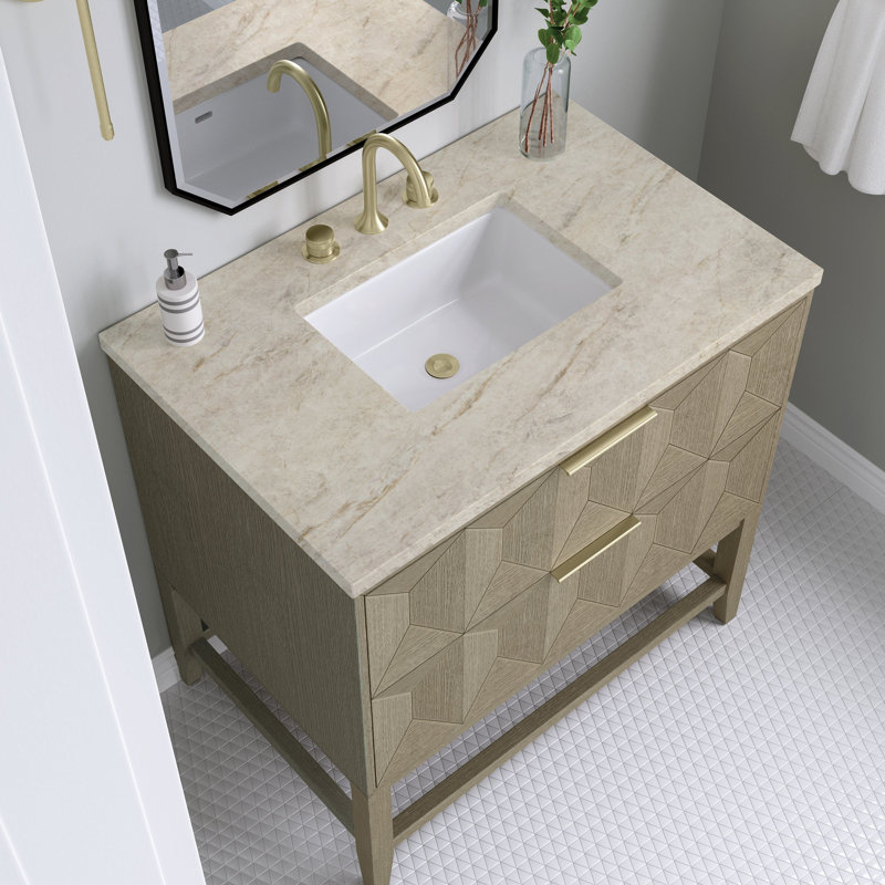 Emmeline 36'' W Single Vanity, 8" Widespread, Pebble Oak, Tajnar Eclos