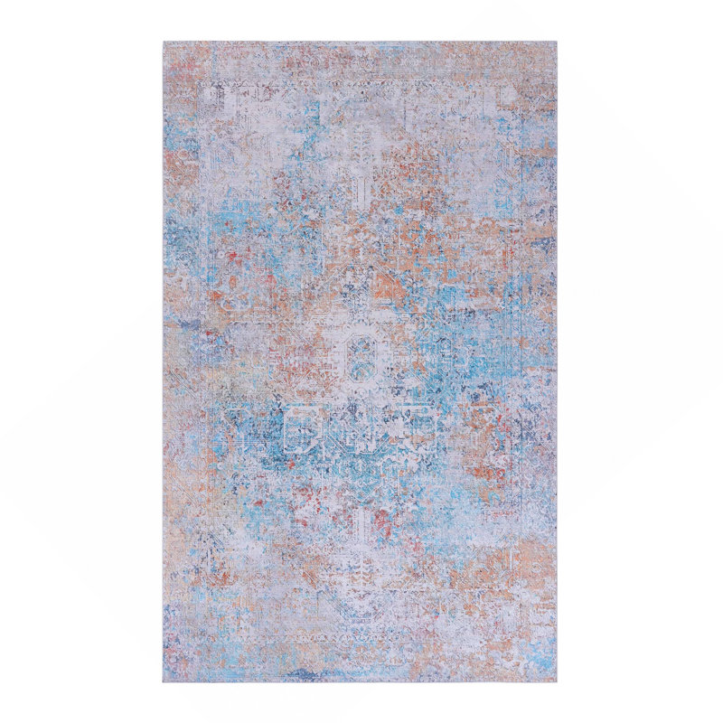 Yellow Washable Rug 3X5 Area Rug (Yellow, 3' X 5'), Rectangle 3' x 5'