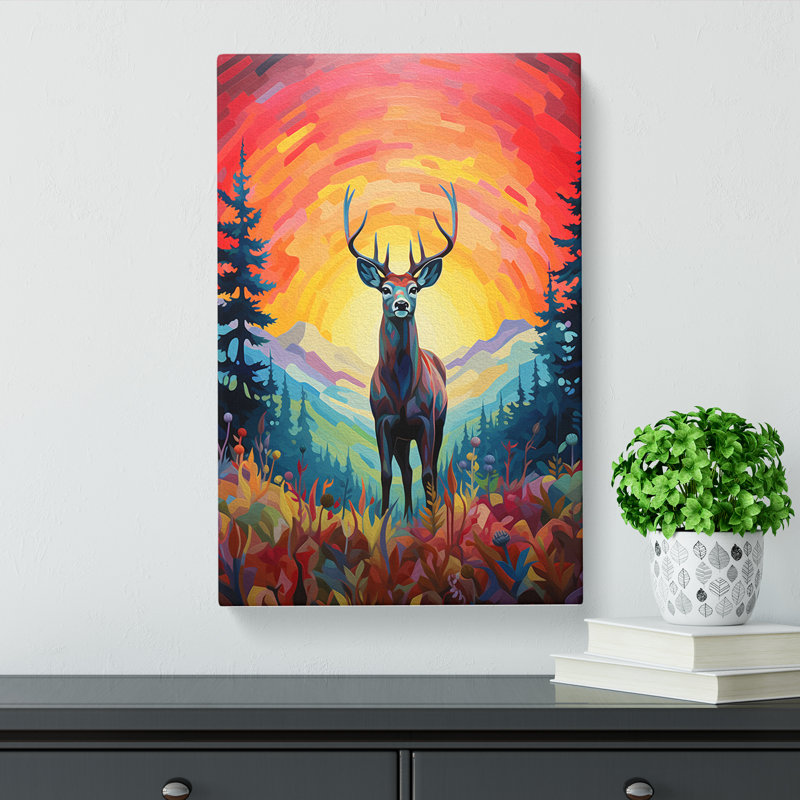 Deer Colour Field - Rectangle Print, 76cm H x 50cm W x 3cm D