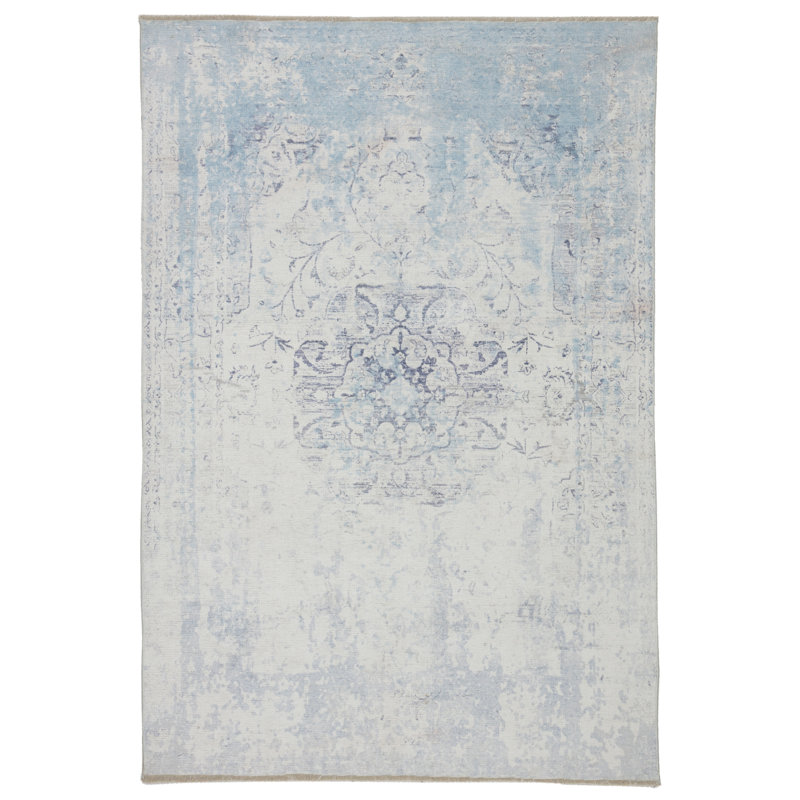 Tapis oriental bleu / beige Hingham, Rectangle 4 pi x 6 pi