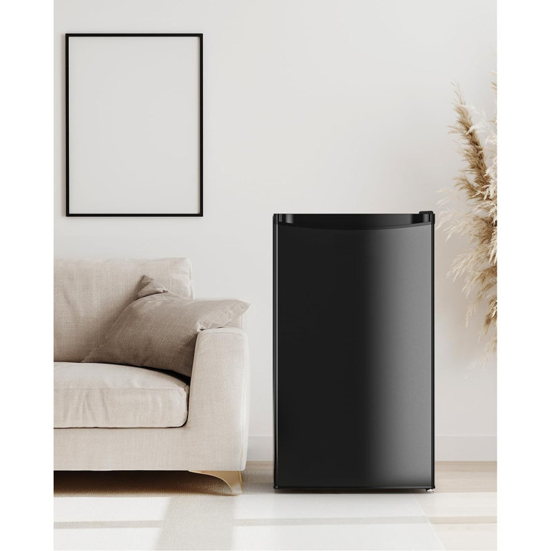 3.2 Cu.Ft Single Door Mini Fridge With Freezer – Compact Refrigerator For Dorm, Bedroom & Office, Adjustable Thermostat, Energy-Efficient Design