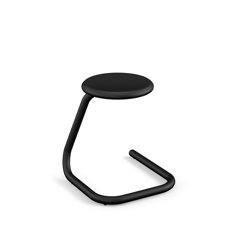 Tabouret en métal 18 po Paperclip70, Noir, noir, noir, noir