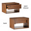Halya Solid Wood Bedside Table Floating Nightstand-899469589