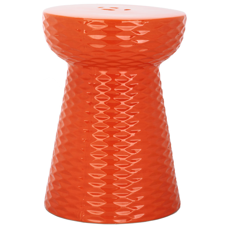Tabouret d'appoint en céramique Verne, Orange